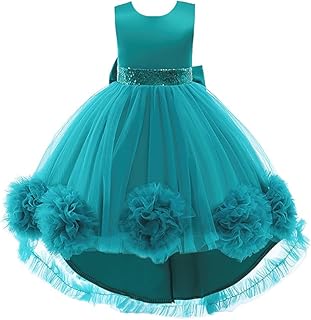 Toddler & Little Girls' Special Occasion Wedding Flower Girl Dress Fancy High Low Pageant Ball Gown - Buy now