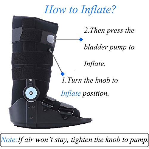 Medibot Adjustable ROM Air Cam Walking Boot for Broken Fracture Ankle Sprain Relief Size M - Thumbnail 2