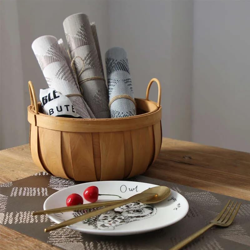 Image of YELONA Placemats for Dining Table - Heat Resistant, Non-Slip & Washable PVC Vinyl Table Mats - Set of 4, 45 x 30 cm (Beige & Cream)