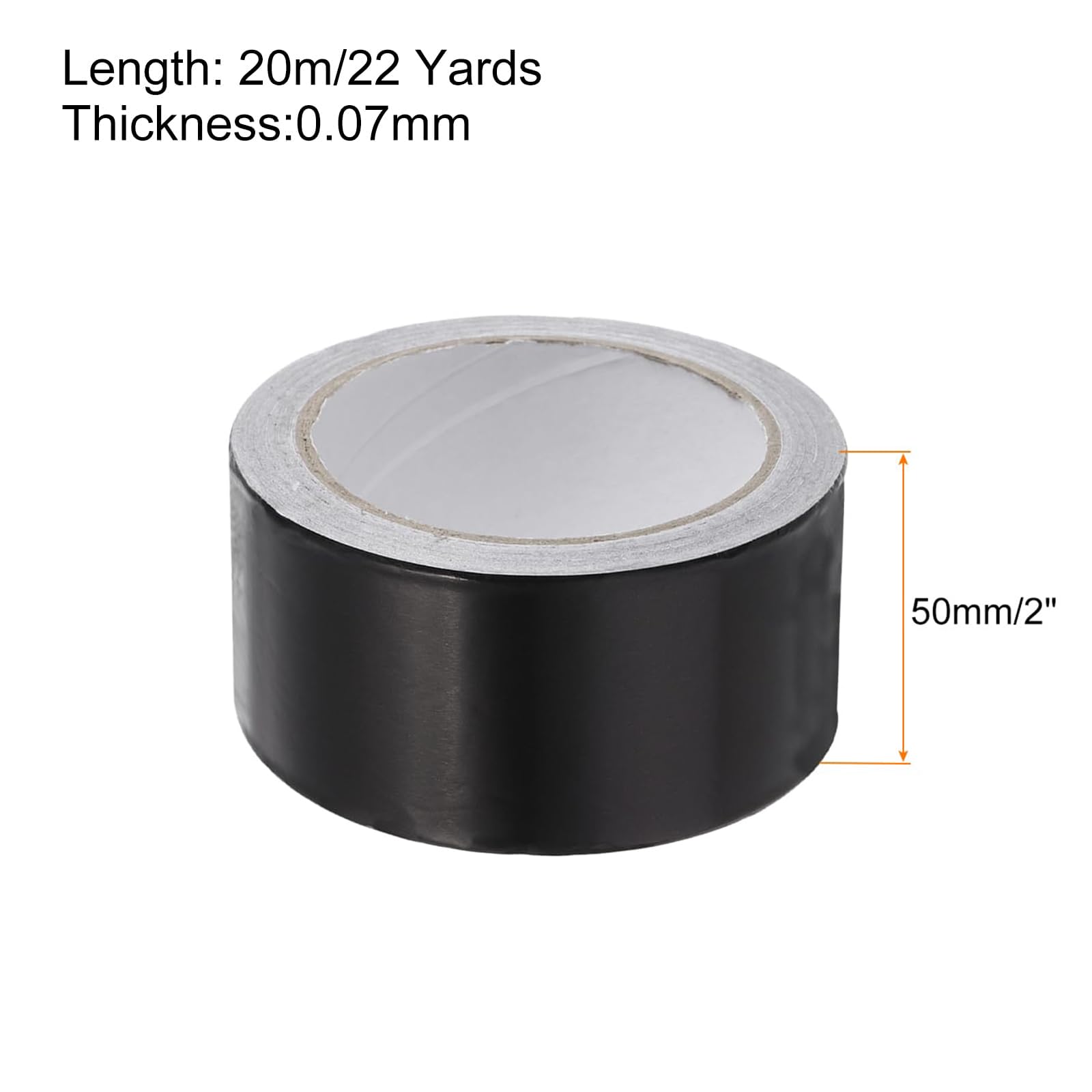 TA-VIGOR 50mmx20m Aluminum Foil Tape Black Matte - Image 2