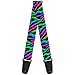 Guitar Strap Zebra Black Blue Green Pink Purple 2 Inches Wide