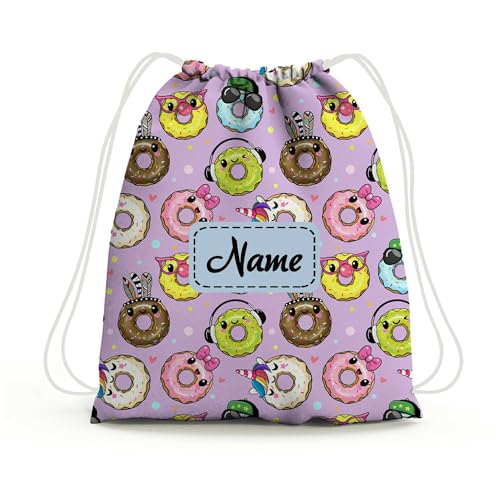 Image of Drawstring Swimming bag for kids for Gym yoga Tuition Beach Waterproof Backpack for 3-10 year Girls boys Bag with Custom personalisation