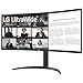 LG 34WR55QK-B 34-inch UltraWide WQHD (3440 x 1440) Curved Computer Monitor, 100Hz, 5ms, HDR10, Reader Mode, HDMI, DisplayPort, USB Type-C, Tilt/Height Adjustable Stand, Black