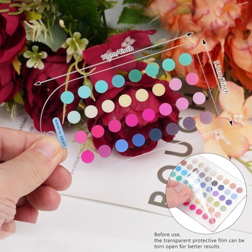 Ultimate 12 Season Color Analysis Template Cards (Set of 2),Portable Color Matching Guide for Outfits & Makeup,Scratch-Proof Double-Sided Palette with 60+ Color & Bead Ball Chains (Soft Summer) — view 6
