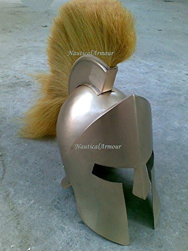 Miniatura 2 de Casco 300 King Spartan con casco medieval de pluma amarilla