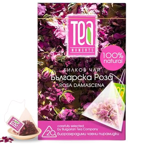 Premium Rosa Damascena Rose Tea – 20 Biodegradable Tea Bags (1.5g...