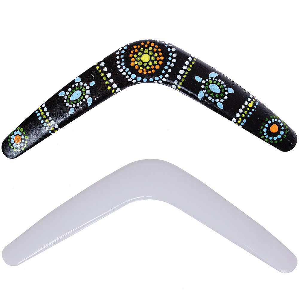 Baker Ross VC234 Design Your Own Boomerangs - Pack of 6, Decorate-Your-Own Plastic Boomerangs