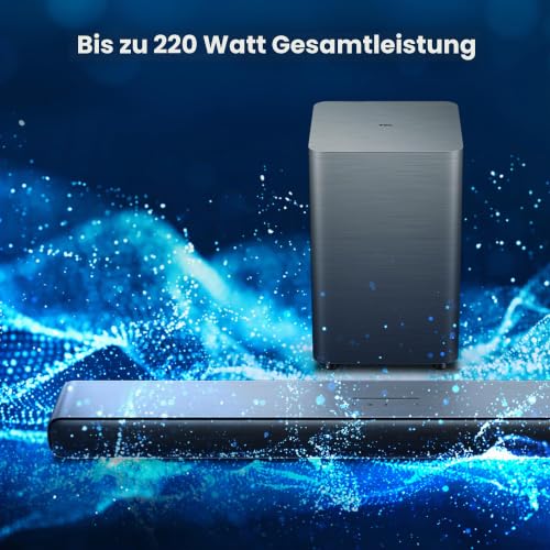 TCL S55H S-Klasse 2.1-Kanal-Soundbar mit Dolby Atmos, DTS Virtual:X, kabellosem Subwoofer… – Ansicht 4