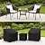 Gasadar Outdoor Furniture Cover Waterproof,3 Piece Patio Furniture Set Cover for Outside Chairs and Coffee Table,Windproof,Black