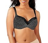 Playtex Women's Secrets Amazing Shape Balconette Underwire Bra 4823, Black Whisper Dot, 42B