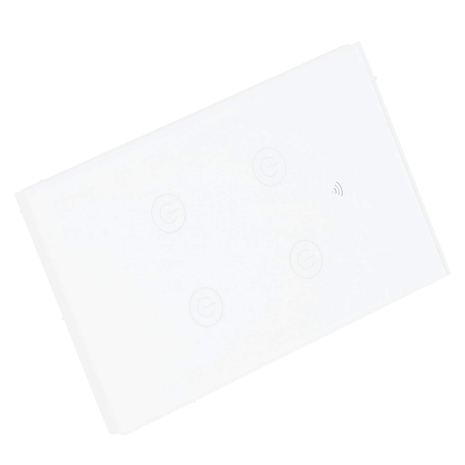 Interruptor táctil de pared WiFi inteligente de 4 canales compatible con Home Control de voz Alimentación de CA ABS y construcción de PC Gestión de iluminación y