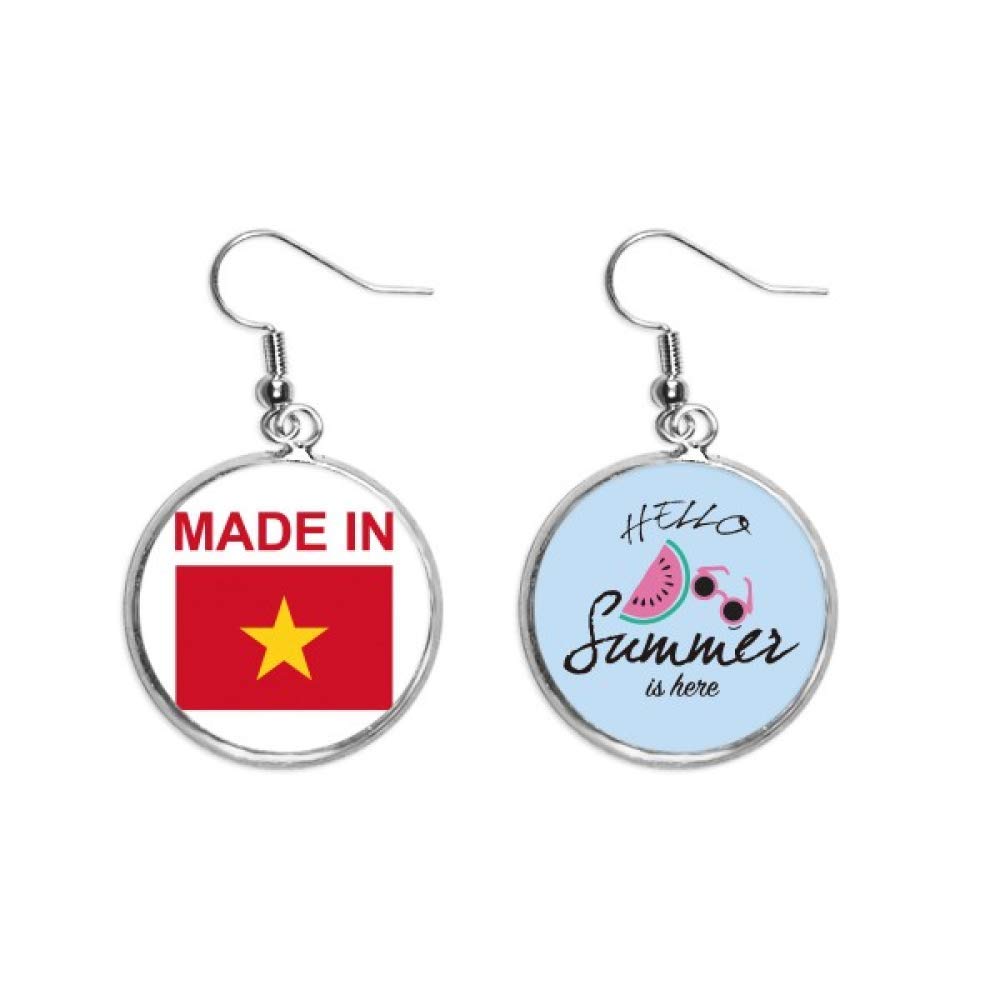 Pendientes de sandía hechos en Vietnam joyas de lóbulo para verano 5
