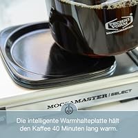 Moccamaster KBG Select, Filterkaffeemaschine, Retro Kaffee Maschische, Matt Silver, 1.25 Liter – Ansicht 5