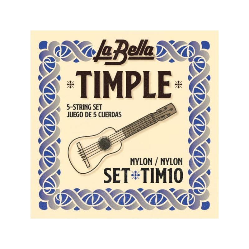 La Bella TIM10 Timple 5- String Set Nylon String 21-25