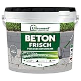 Ultrament Beton Frisch 4L Telegrau – Deckende Betonfarbe für Pflastersteine & Beton | UV- & witterungsbeständig | wasserbasiert | Außenbereich
