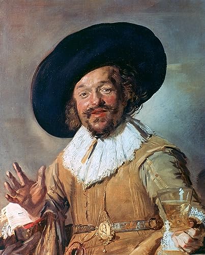 Art mural peinture Le Joyeux Buveur Frans Hals, grand poster affiche de décoration de maison