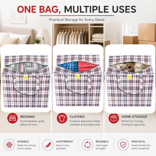 Image of Storite 2 Pack Medium 68L Multi-Purpose Heavy Duty Underbed Storage Bag