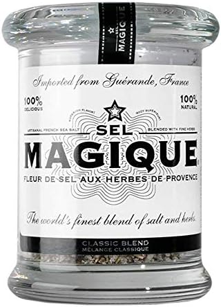 Sel Magique Herb Sea Salt Classic Blend - Fleur de Sel From France, Natural & Unrefined (6oz Large Jar)