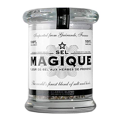 Sel Magique Herb Sea Salt Classic Blend - Fleur De Sel From France, Natural & Unrefined (6Oz Large Jar) #TOP20