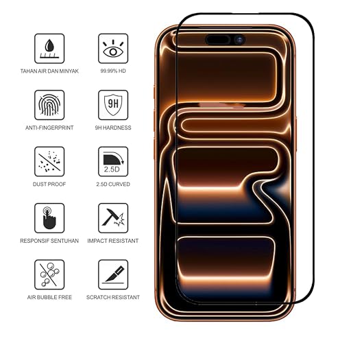 Image of Tempered Glass Screen Protector Compatible for iphone 17 pro Max | Front And Back Screen Guard With camera lens protector (17 pro Max, Combo)