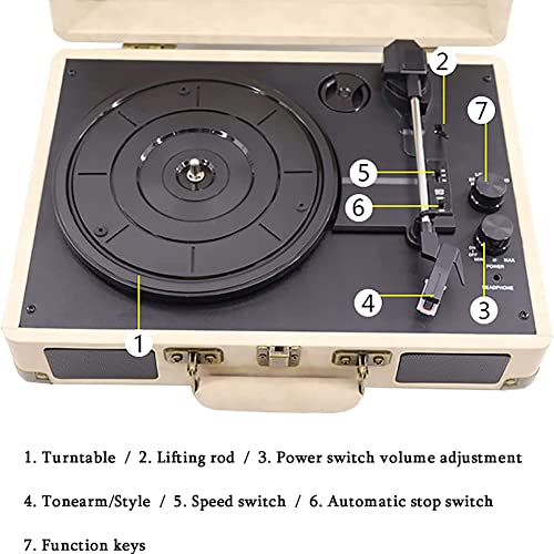 Tourne-disque vinyle sans installation complexe avec haut-parleurs intégrés
