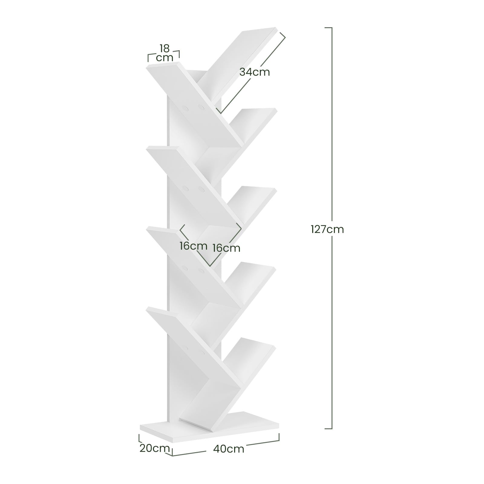 EUGAD Bibliothèque, en Forme d'arbre, 8 Niveaux