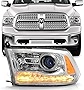 ACANII - For [OE Projector Style Model Only] 2013-2015 Dodge Ram 1500 2500 3500 Chrome Headlight Headlamp Driver Side