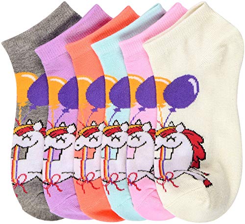Image of ToBeInStyle Pack of 6 Printed & Solid Low Cut Ankle Socks - Kid's & Adults