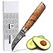 Zayiko Nóż do obierania ze stali damasceńskiej, 6,00 cm, bardzo ostry, z 67 warstw, nóż ze stali damasceńskiej, z prawdziwej czarnej japońskiej stali damasceńskiej z uchwytem z drewna korzeniowego, seria kinone