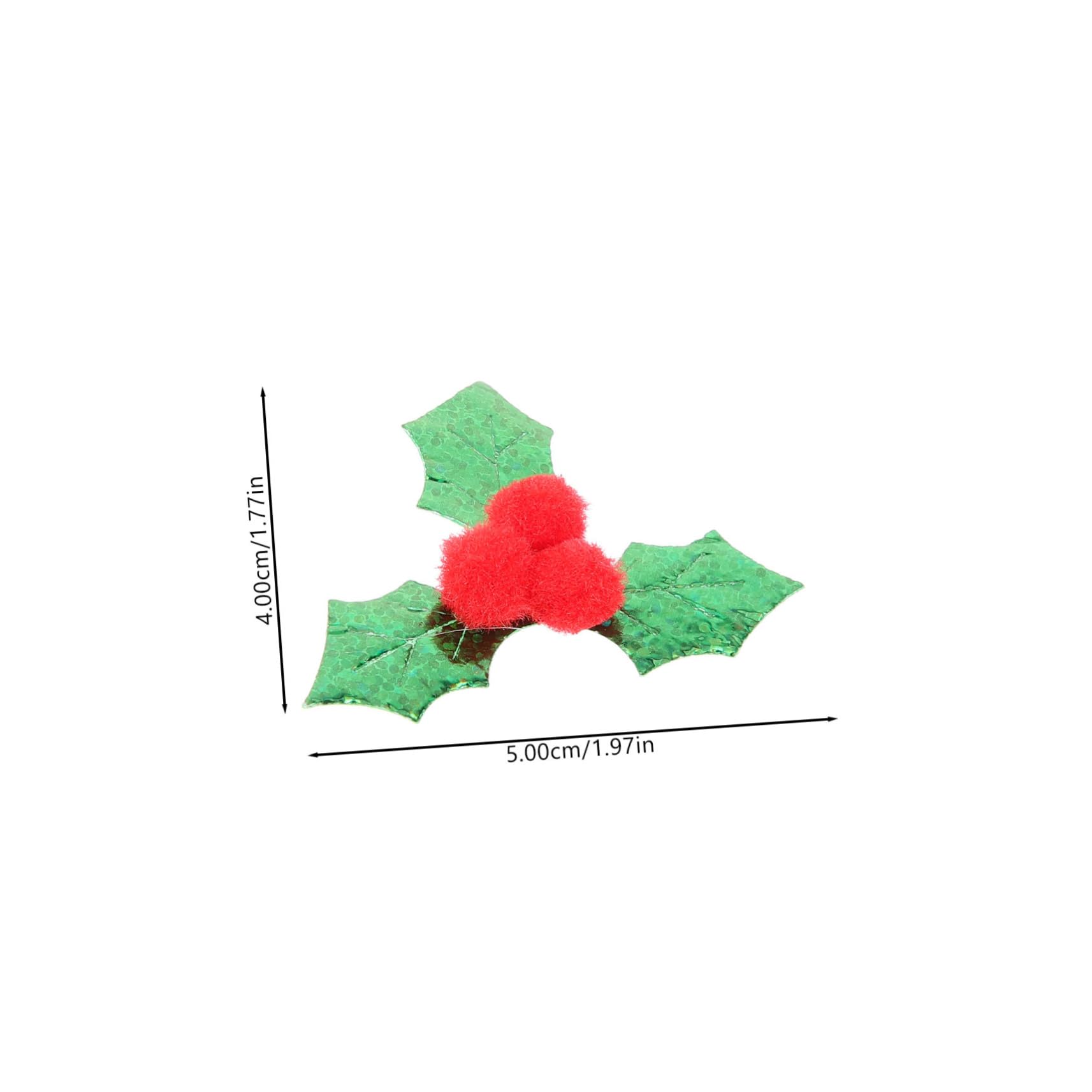 Amosfun 4 Ensembles Décoration De Feuilles De Noël Décor d'arbre De Noël Embellissements De Baies De Houx Fabriquer Une Feuille De Houx Tissu Feuilles Décor De Baies Chiffon 100 Pièces X 4
