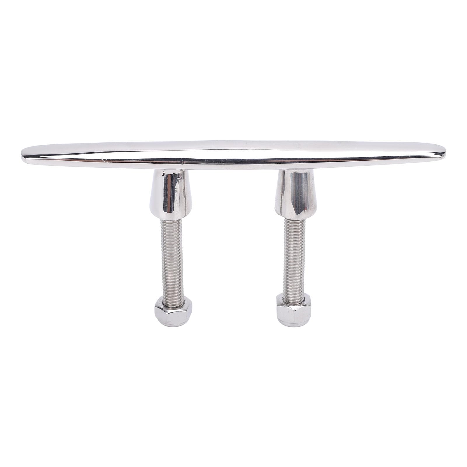 316 Stainless Steel Polished Boat Cleat with 8mm/0.31inch Thread, 6 Inch Dock Cleat, Marine Grade Rope Cleat for RV Yacht Cargo Ship Speedboat, Simple Installation