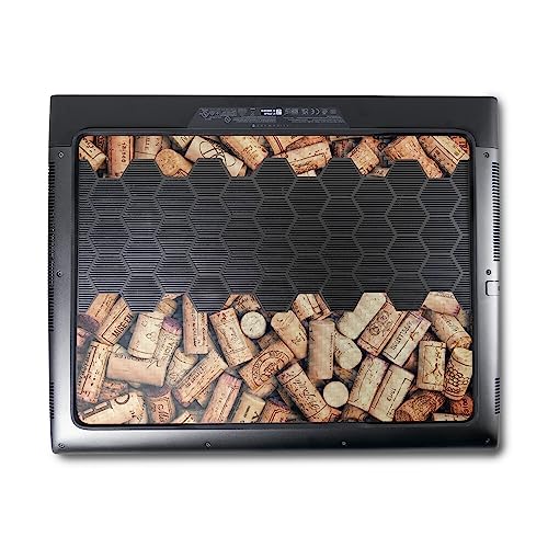 Image of MightySkins Carbon Fiber Skin Compatible with Alienware M18 R1 (2023) Full Wrap Kit - Corks | Protective, Durable Textured Carbon Fiber Finish | Easy to Apply & Change Styles | Made in The USA