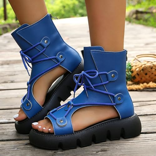 Zapatos de vestir tipo sandalias retro de plataforma para mujer elegantes de verano 2