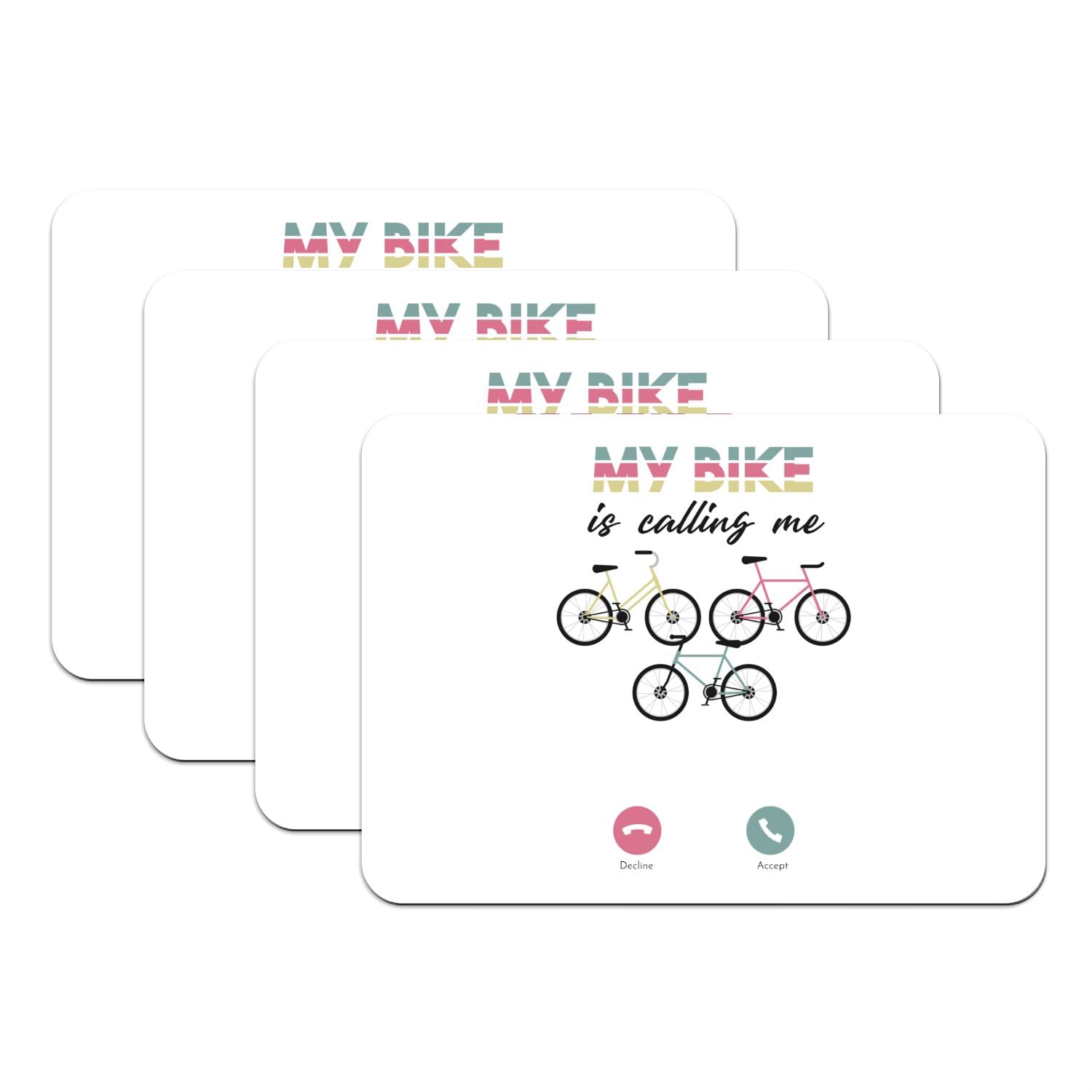 Sets de table de cyclisme grand format en caoutchouc blanc lavable anti-tache