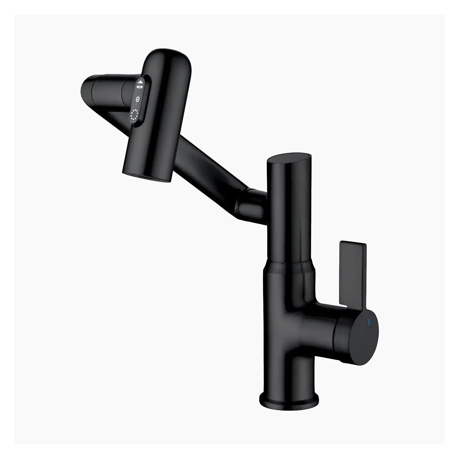 Grifo mezclador con rociador extraíble y pantalla LED de temperatura para baño