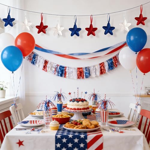 Étoiles Jour de l'Indépendance pour décoration patriotique complète