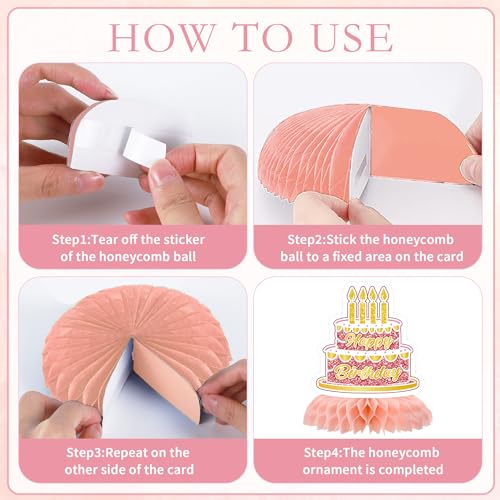 Image of 70th Birthday Decorations for Women, 7 Pcs Pink Rose Gold Back in 1956 Happy 70th Birthday Honeycomb Centerpieces Table Decorations for 70 Year Old Bday Party Favors Supplies
