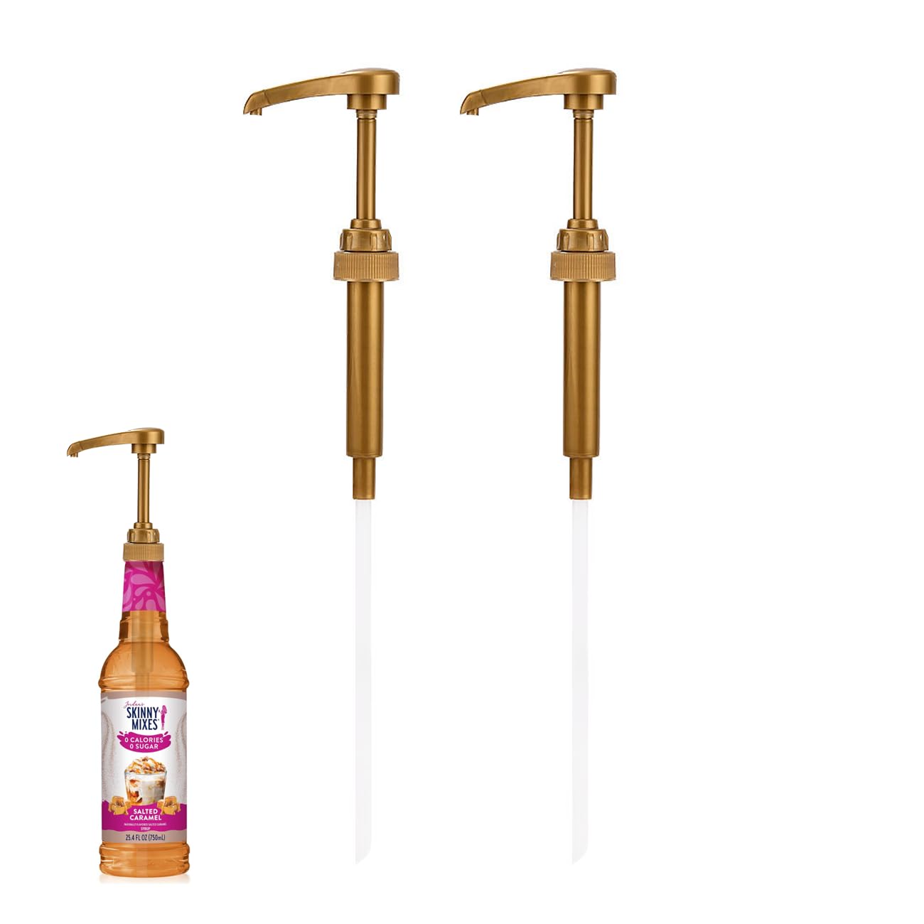 Confezione da 2 erogatori universali per bottiglie di caffè e cocktail, pompa per liquidi facile da pulire, resistente, adatta a bottiglie da 750 ml/1 litro (Torani, DaVinci, Monin), accessori per