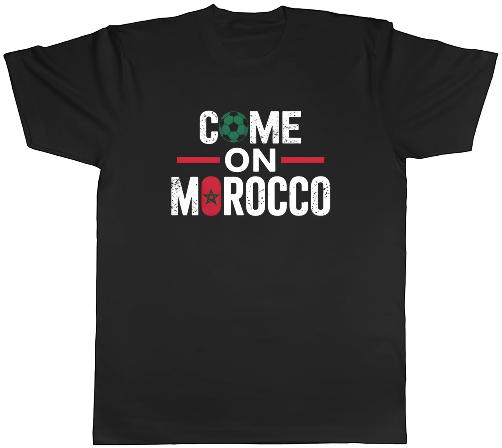 Shopagift Come on Morocco Supporter Football Fan Mens Black T-Shirt Tee