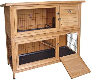 Easipet Wooden Rabbit or Guinea Pig Hutch - Two Tier 21339