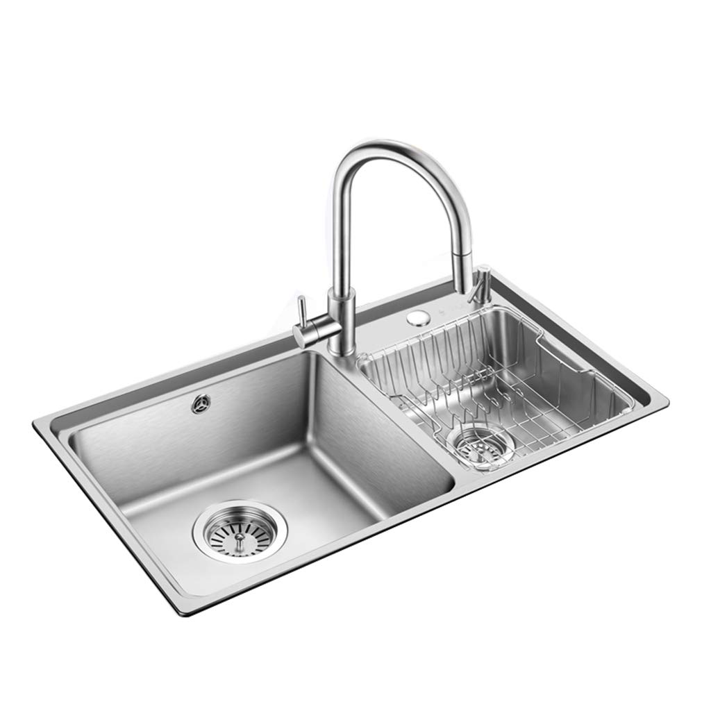 Buy Kitchen Sink. Double Square Stainless Steel Sink Reversible Drainer