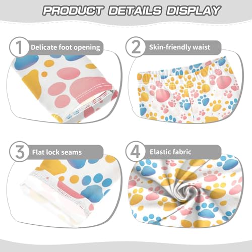 KLL Cute Dog Paws Toddler Baby Girl Active Leggings Casual Full Length Workout Pants Sports3