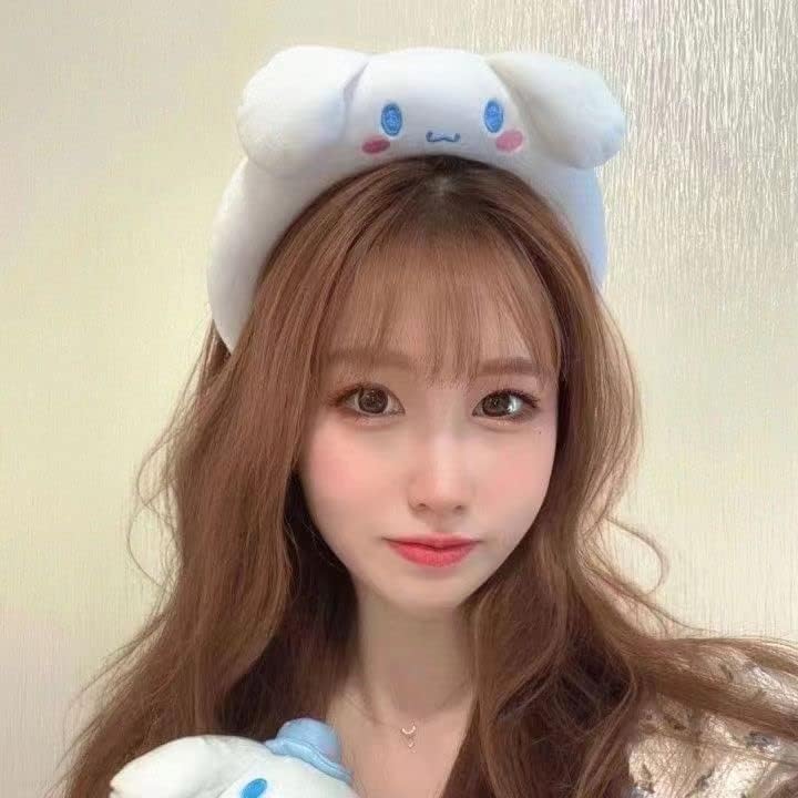 Miniatura 3 de PUCAPOCO Diadema de orejas de felpa, diadema de spa, kawaii, anime, para niñas, maquillaje facial, banda para la cabeza, disfraz de Halloween,