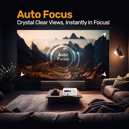 Image of OTEK Galaxy Smart Projector Native 1080P Full HD 4K Support Android with Netflix Auto Focus & Keystone 10000 Lumens WiFi 6 Bluetooth Home Theater Projector for Movies Gaming & Entertainment