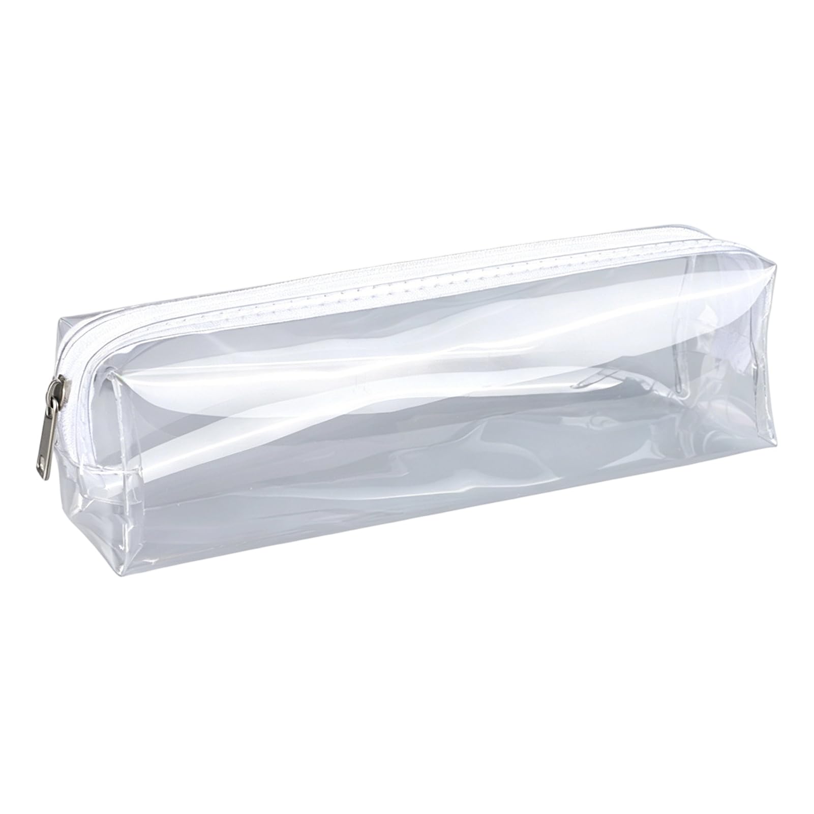 matumou Clear PVC Pencil Case, Waterproof Stationery for Students, Transparent Pouch for School Exam, Large Capacity Zipper Pouch