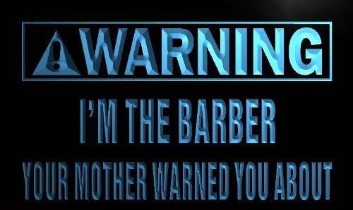 ADVPRO m934-b Warning I'm The Barber Neon Light Sign