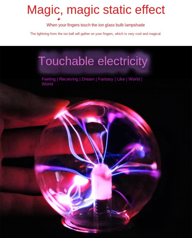 Sfera Al Plasma, Lampada A Sfera Magica, Sensore Di Tocco Della Luce - Foto 9