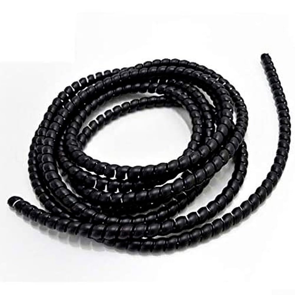 FACAIIO Tubo di protezione per fili a spirale in PP, diametro interno 20 mm, tubo di gestione dei cavi da 25 m, per protezione cavi, nero