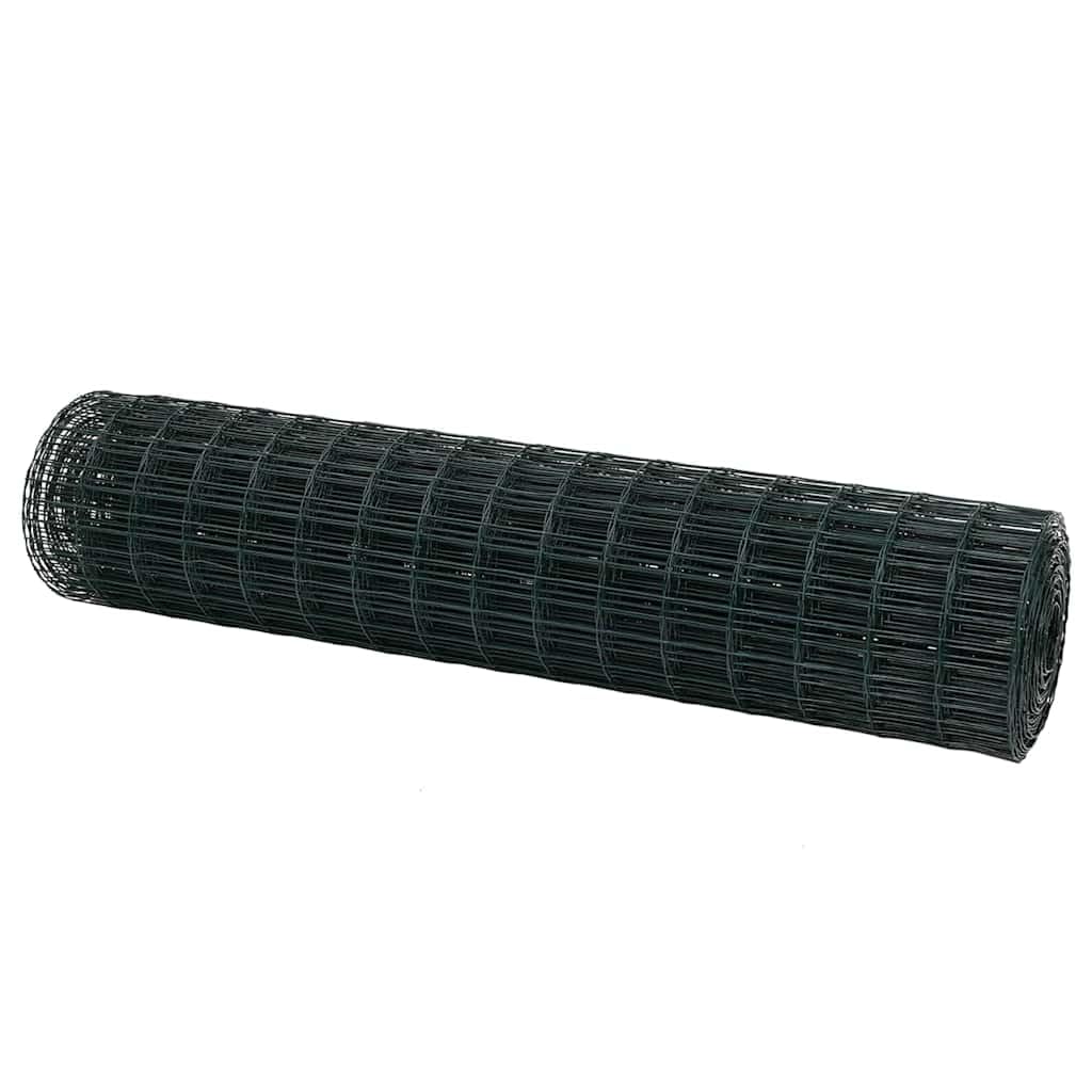 Euro Fence Green 1 x 25m PVC-Coated Iron Garden Fence Border Modern Outdoor Privacy Screen Fencing Panel for Terrace Yard Patio Decoration Rustproof Waterproof Easy Installation