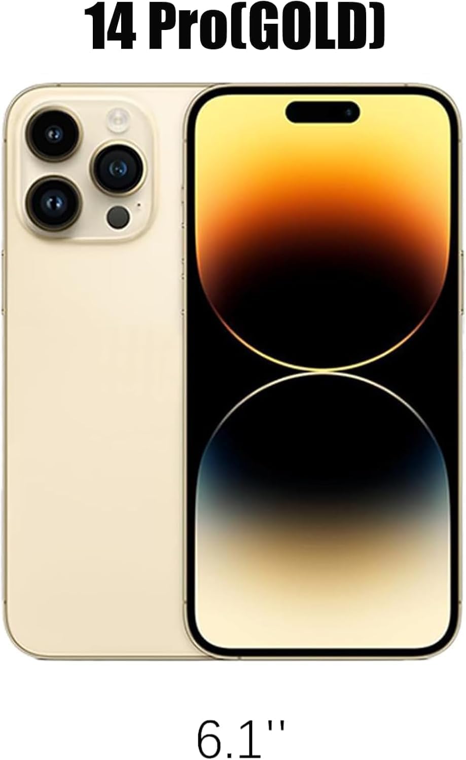 Tapa Trasera 14 Pro- Reemplazo de Cristal Trasero para iPhone 14 Pro,Reemplazo de la Cubierta de Vidrio Trasero con Kit de Herramientas de reparación (Oro)